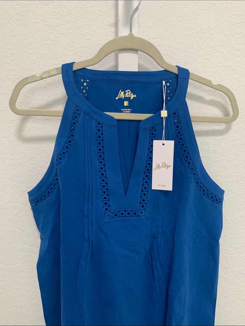 NWT Lilly Pulitzer Isaac Cobalt Blue Tank Top - Picture 3 of 7